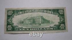 $10 1929 Sunman Indiana En Monnaie Nationale Note De La Banque Bill Ch. #8878 Rare