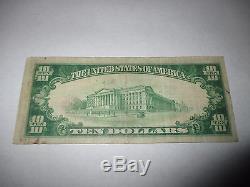 10 $ 1929 The Dalles Oregon Ou Billet De Banque De La Monnaie Nationale Bill! Ch. # 3441 Vf
