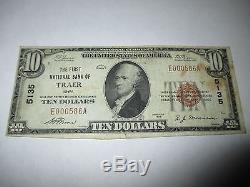 10 $ 1929 Traer Iowa Ia Note De La Banque Monétaire Nationale Bill! Ch. # 5135 Fine