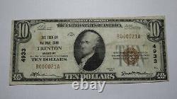 $10 1929 Trenton Missouri Mo National Currency Bank Note Bill Ch. #4933 Rare