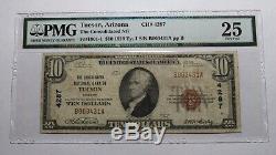 10 $ 1929 Tucson Arizona Az Banque Nationale Monnaie Note Bill Ch. # 4287 Pmg Vf25