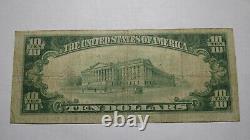 $10 1929 Union City Michigan MI Monnaie Nationale Banque Note Bill! Ch. #1826 Fine