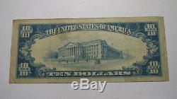 10 $ 1929 Vandergrift Pennsylvania Pa Banque Nationale Monnaie Note Bill # 7816 Vf