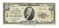 10 $. 1929 Ville Forestier, Banque Nationale Monnaie Iowa Remarque Bill Ch. # 5011