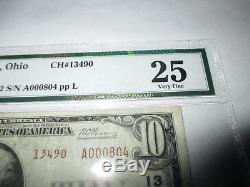 10 $ 1929 Washington Court House Ohio Billet De Banque National En Monnaie Nationale! # 13490