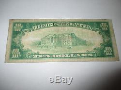 10 1929 $ Wells River Vermont Vt Banque De Monnaie Nationale Note Bill Ch. # 1406 Fine