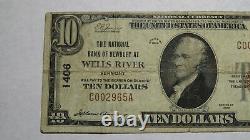 $10 1929 Wells River Vermont Vt National Currency Bank Note Bill! Ch #1406 Fin