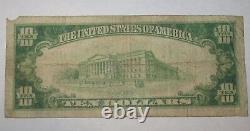 10 $ 1929 Wells River Vermont Vt National Currency Bank Note Bill! Graphique. #1406