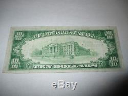 $ 10 1929 Wellsville, New York, Ny Bill De Billet De Banque National! Ch. # 4988 Fine