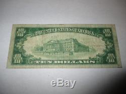 10 $ 1929 Westfield Massachusetts Ma Banque De Billets De Banque Nationale Bill! # 190 Fine