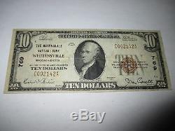 10 $ 1929 Whitinsville Massachusetts Ma Banque Nationale Monnaie Note Bill # 769 Vf