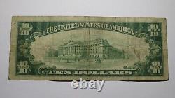 10 1929 Wilkinsburg Pennsylvanie Ap National Monnaie Banque Note Bill Ch. N°4728