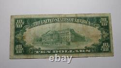 $10 1929 Winfield Kansas Ks Monnaie Nationale Banque Bill Charte #3351 Vf