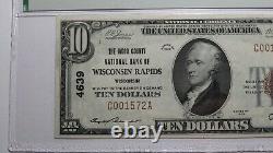 10 $ 1929 Wisconsin Rapids Wisconsin Monnaie Nationale Note De La Banque Bill #4639 Unc64