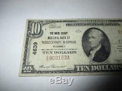 $ 10 1929 Wisconsin Rapids Wisconsin Wi Banque Nationale De Billets De Banque Note Bill # 4639