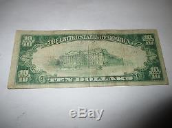 10 M $ 1929 Miamisburg Ohio Oh Banque De La Monnaie Nationale Note Bill Ch. # 3876 Amende