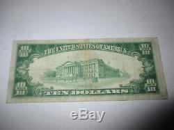 10 M $ 1929 Mystic River Connecticut Ct Monnaie Nationale Note De Banque # 645 Vf