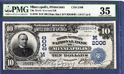10 $ Minneapolis Minnesota 2006 Banque Nationale Nord-ouest Monnaie 620 Pmg 35