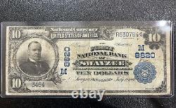 10 $ Première Banque Nationale De Swayzee Indiana Chapitre 8820 Devise Rare 1902 626