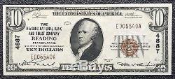 $ 10 Series 1929 National Currency / Banque Nationale De Reading, Pa