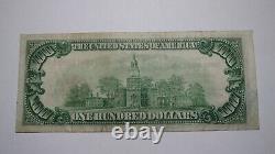 $100 1929 Minneapolis Minnesota Réserve Fédérale Monnaie Nationale Banque Note Bill