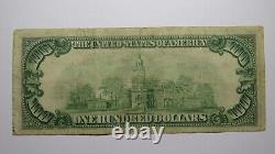 100 $ 1929 Minneapolis Mn Monnaie Nationale Note Banque De Réserve Fédérale Note Vf