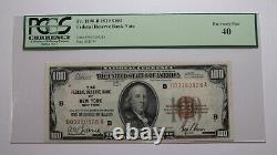 100 $ 1929 New York City Monnaie Nationale Note Banque De Réserve Fédérale Xf40 Pcgs