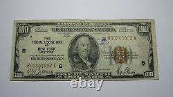 100 $ 1929 New York City New York Ny Monnaie Nationale Note Banque De Réserve Fédérale