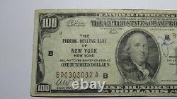 100 $ 1929 New York City New York Ny Monnaie Nationale Note Banque De Réserve Fédérale