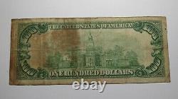 100 $ 1929 New York New York Monnaie Nationale Note Federal Reserve Bank Bill