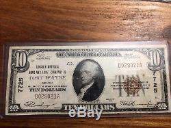1029 $ 1929 Fort Wayne Indiana In Facture Billet De Banque National! 7725