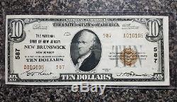 1029 $ 1929 Nouveau-brunswick, New Jersey Banque Nationale De Devises Note! # 587
