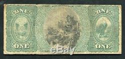 1865 $ 1 As The Alton Banque Nationale De L'illinois Monnaie Nationale Ch. # 1428