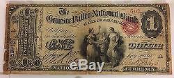 1865 $ 1 Première Banque Nationale De Genesee Valley Ny Note De La Monnaie