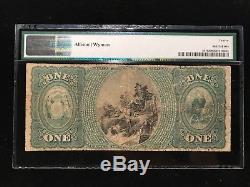 1875 $ 1 Banque Nationale La Crosse Wisconsin Pmg F12 Fine Currency Ch2344 Fr384