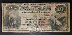 1882 $ 10 Devise Nationale National Bank Of Corry 4823 Brown Back Large Note
