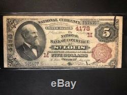 1882 Bb $ 5 Monnaie Nationale, Banque Nationale Du Commerce, St. Louis, Mo, Fr. 474