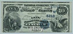 1882 Db $10 City National Bank Lincoln Nebraska Banknote Currency Pmg Vf 30 798