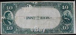 1882 Neligh National Bank Nebraska 10 $ Devise Pcgs Certifié Vf Très Bien 20