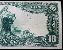 1902 $ 10.00 Monnaie Nationale, Eau Claire Banque Nationale D’eau Claire, Wisconsin