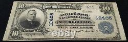 1902 10,00 $ Monnaie Nationale, The Safe Deposit National Bank Of New Bedford, Ma