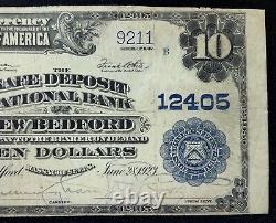 1902 10,00 $ Monnaie Nationale, The Safe Deposit National Bank Of New Bedford, Ma