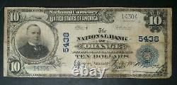 1902 10 $ Banque Nationale D'orange, Virginie Monnaie Nationale Note