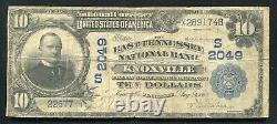 1902 10 $ Banque Nationale Du Tennessee Est Knoxville, Tn Monnaie Nationale Ch. #2049
