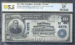 1902 10 $ Citizens National Bank Of Kirksville, Mo Bank Note Devise Pcgs Vf 25