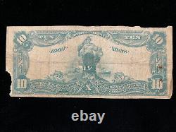 1902 10 $ DIX Dollars Sheldon Ia Note De La Banque Nationale Devise (ch. 7880)