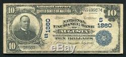 1902 10 $ La Banque Nationale D'échange D'augusta, Ga Monnaie Nationale Ch. # 1860