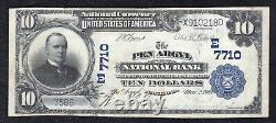 1902 10 $ La Banque Nationale de Pen Argyl Pennsylvanie Monnaie Nationale Ch. #7710