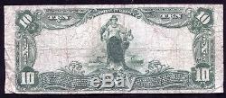 1902 10 $ La Première Banque Nationale D'ithica, Ny Monnaie Nationale Ch. # 222
