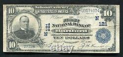 1902 10 $ La Première Banque Nationale De Hartford, Ct Monnaie Nationale Ch. #121